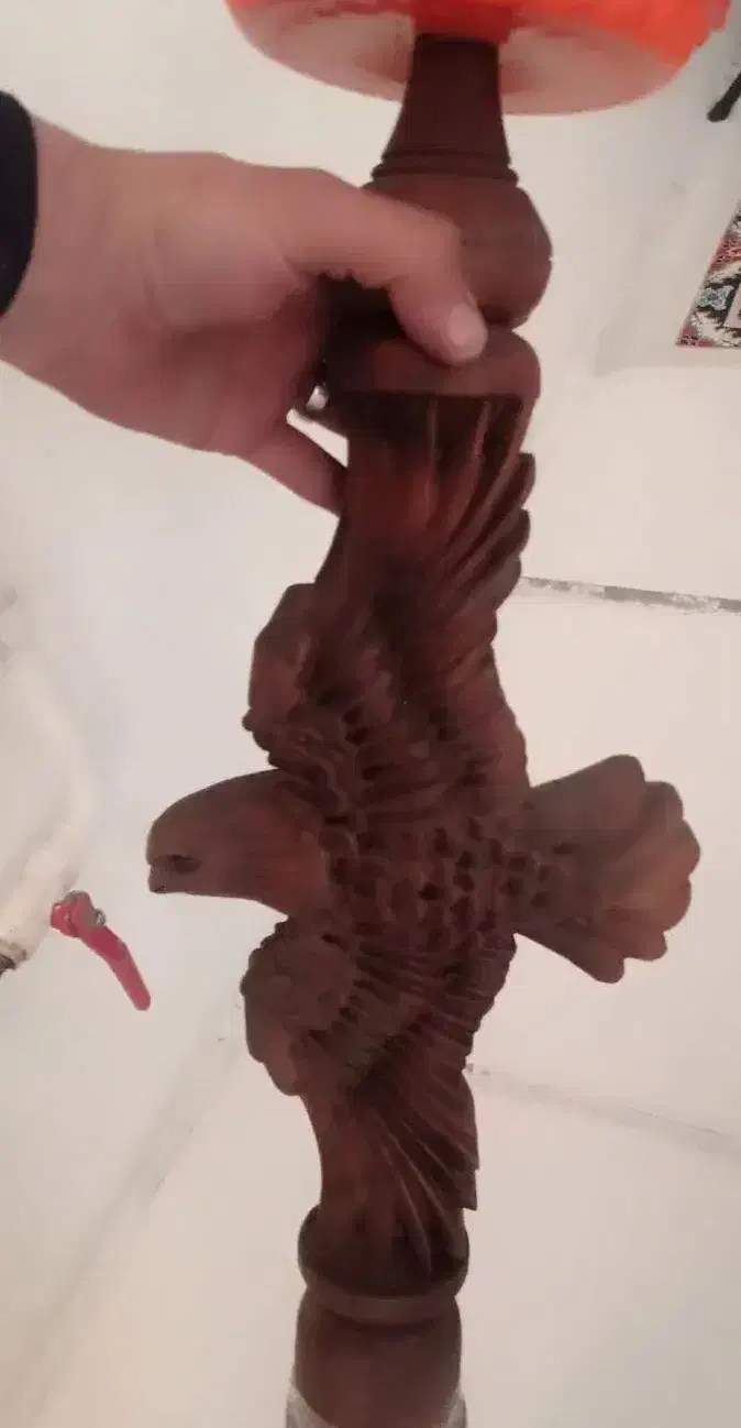 قلیان نونو چوب گردو700ت فقط پول تن گذاشتم روش|صنایع دستی و سایر لوازم تزئینی|کرمانشاه, |دیوار