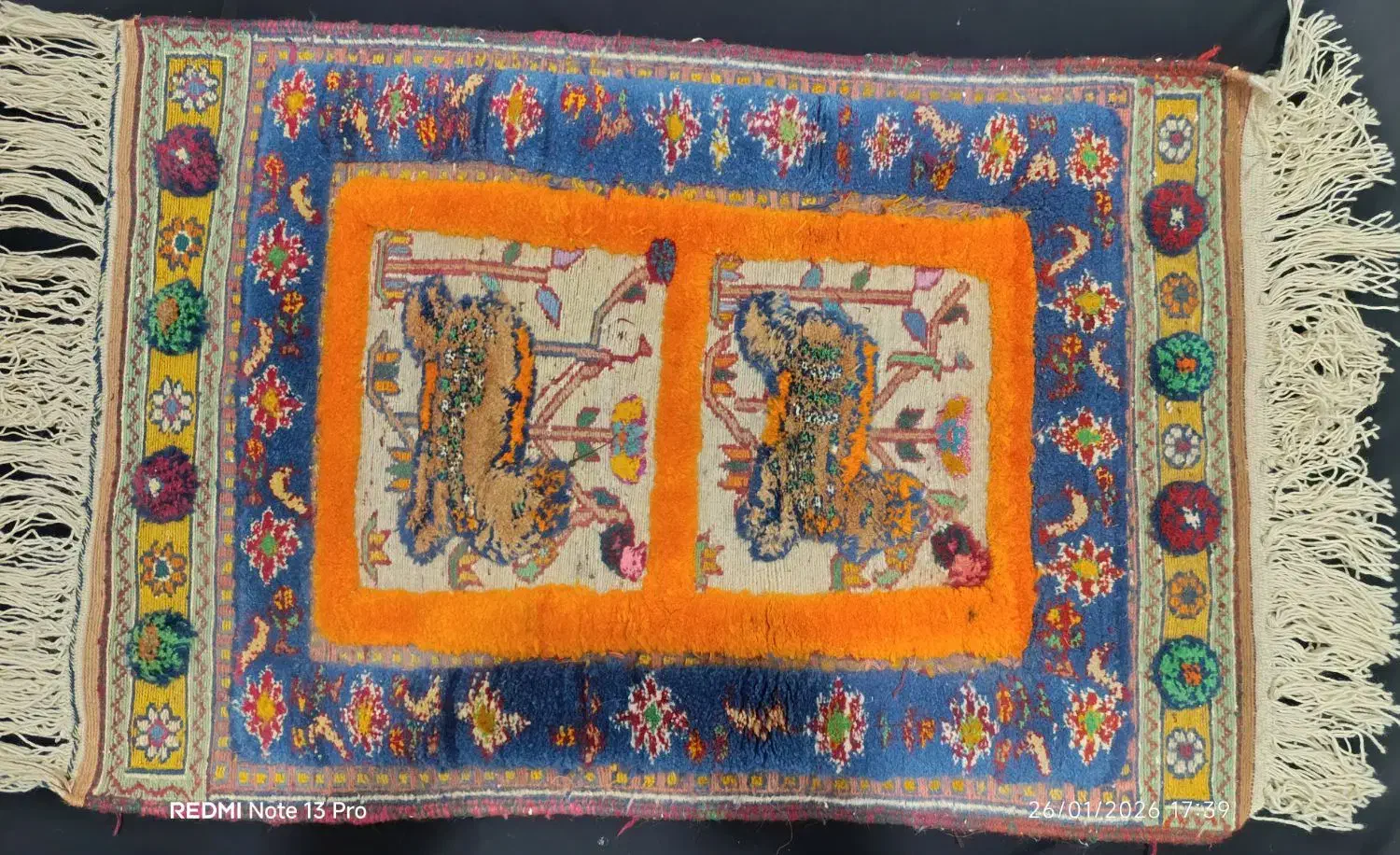 گلیم فرش 60/90 قالیچه|گلیم، جاجیم، گبه|تربت جام, المهدی|دیوار