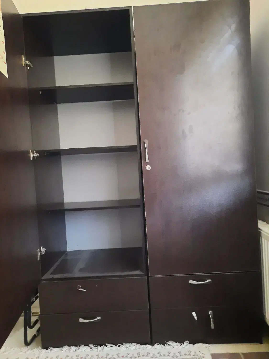 کمد ام دی اف|تخت و سرویس خواب|هشتگرد, قاسم آباد بزرگ|دیوار