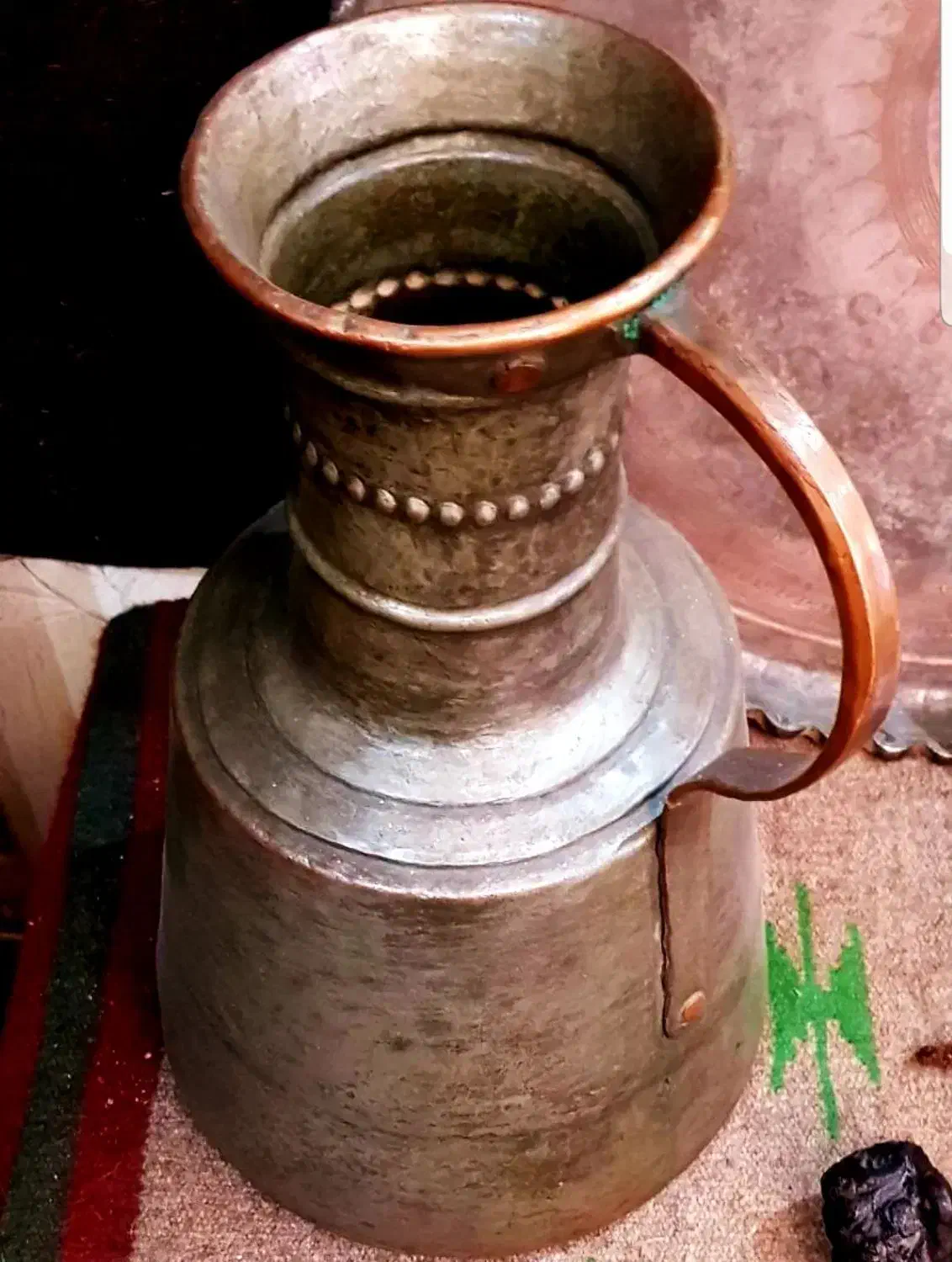 مشربه مسی قاجاری|کلکسیون اشیاء عتیقه|کرمانشاه, |دیوار