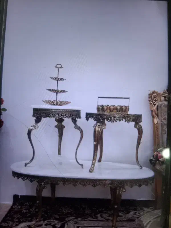 میز و دوتا عسلی برنز|مبلمان خانگی و میز عسلی|کرج, کرج نو|دیوار