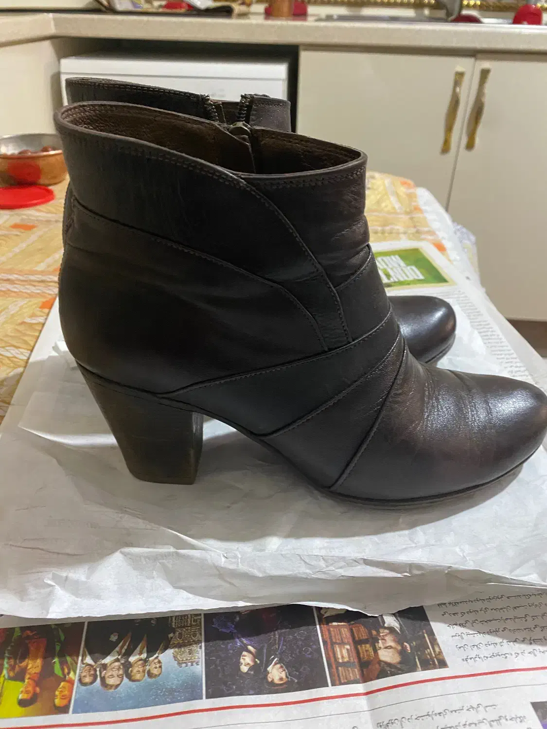 چکمه اصل چرم ترک سایز۳۹|کیف، کفش، کمربند|خوی, |دیوار