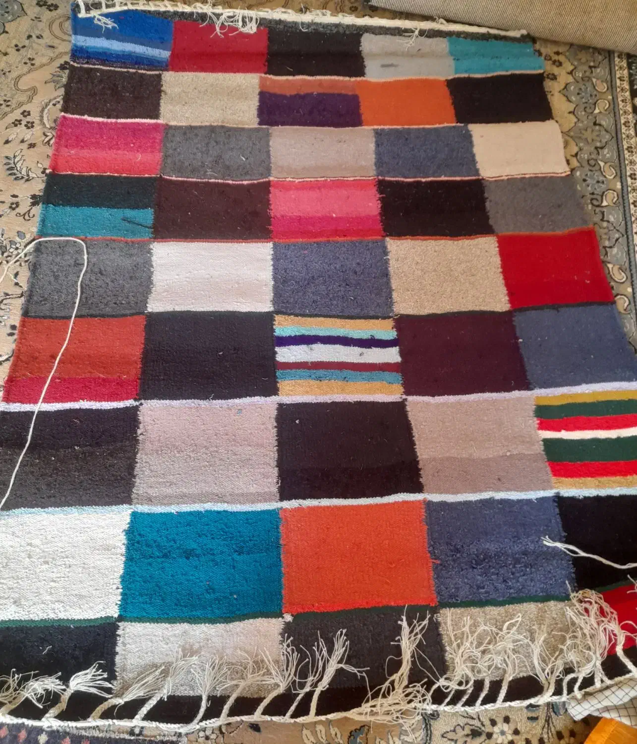 گلیم دس باف|گلیم، جاجیم، گبه|مسجد سلیمان, |دیوار