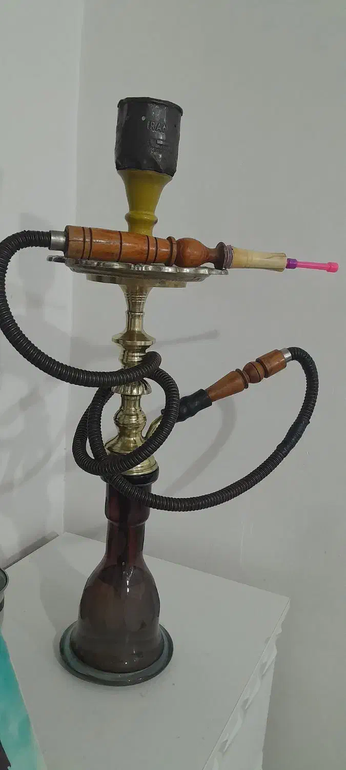 یک عدد قلیان برنجی اصل در شوط|کلکسیون و سرگرمی|شوط, |دیوار