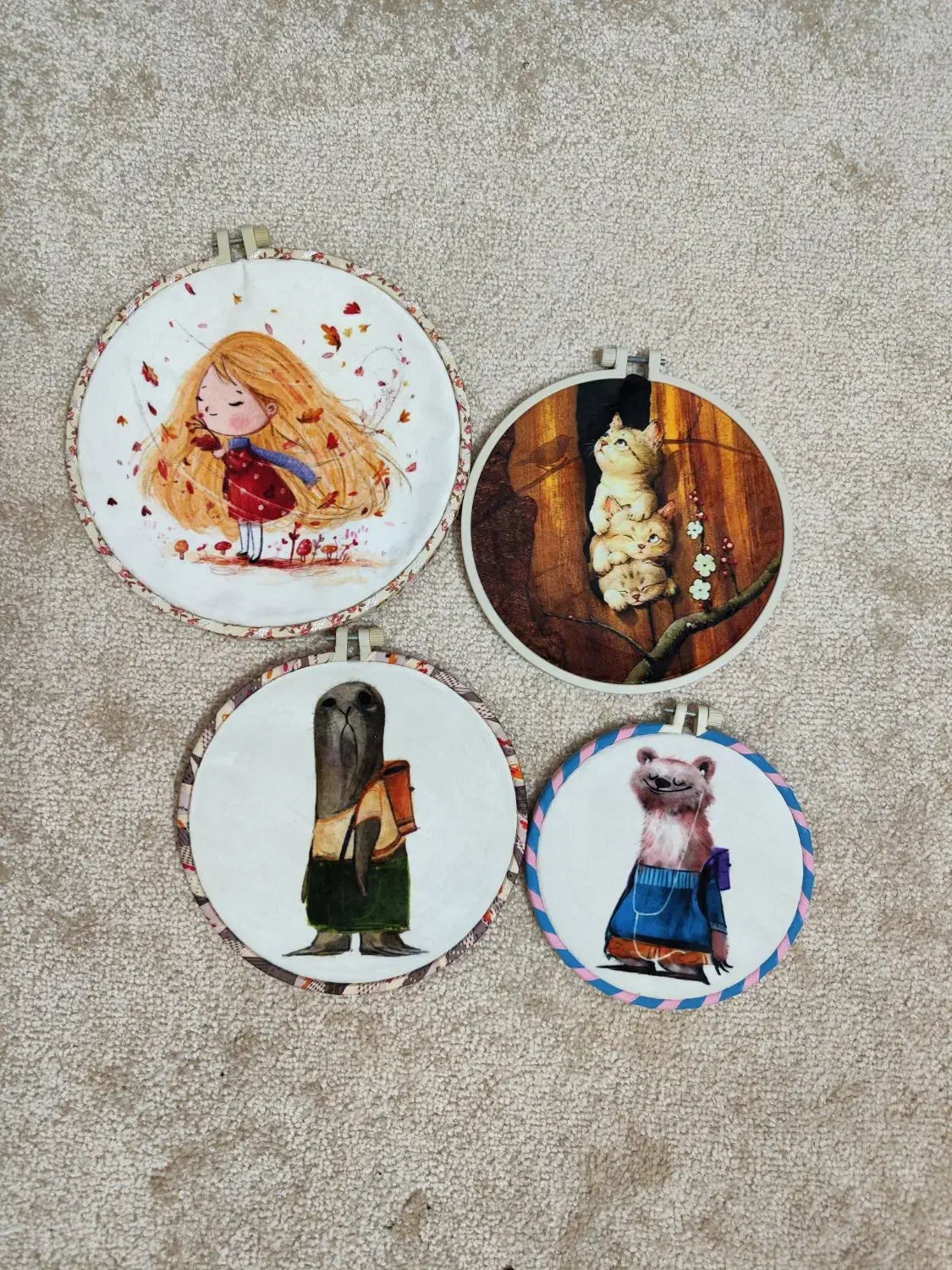 قاب دیواری پارچه ای|تابلو، نقاشی، عکس|مشهد, تربیت (صدف)|دیوار