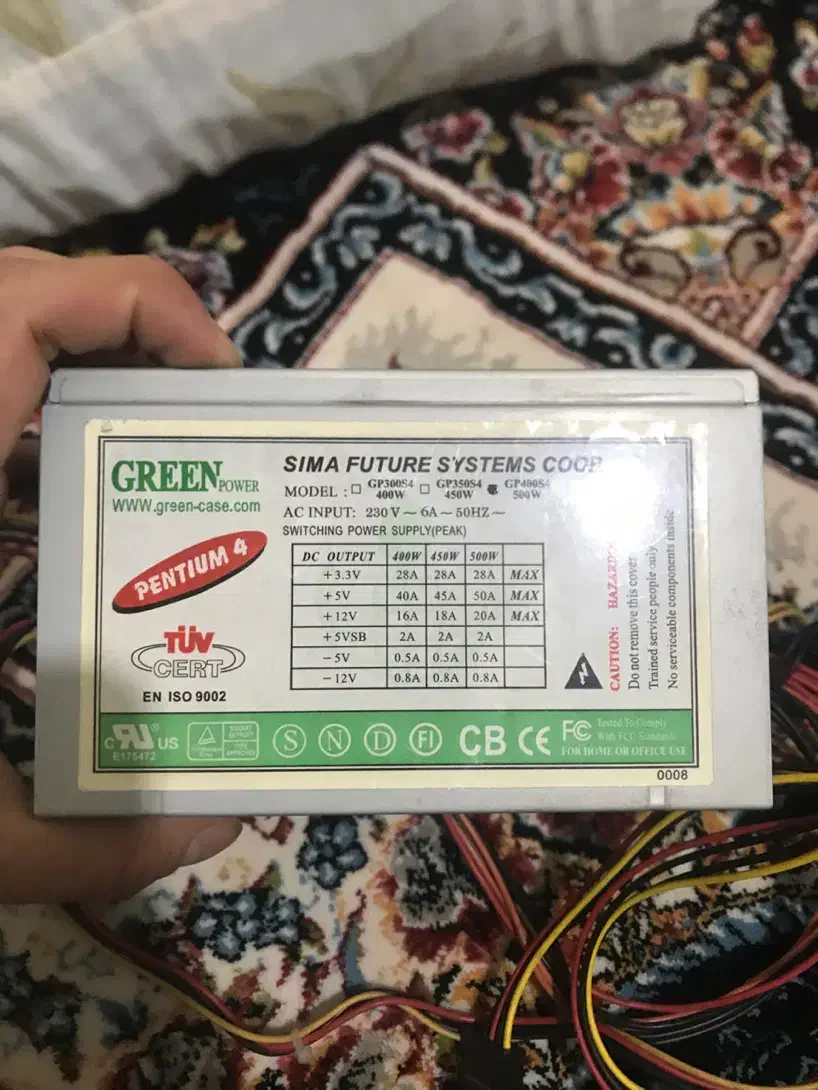 پاور ۵۰۰ وات green|قطعات و لوازم جانبی رایانه|پاکدشت, پاکدشت (مامازند)|دیوار