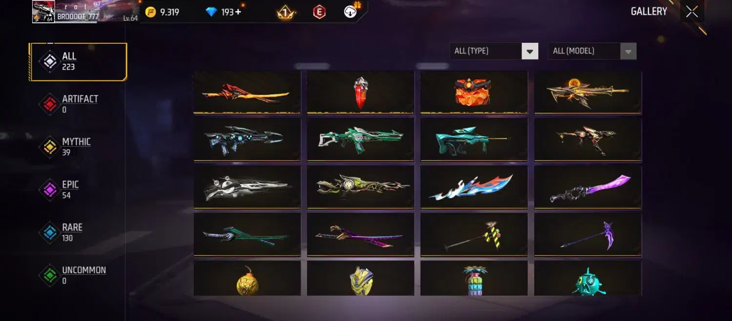 اکانت فری فایر ۶۴|کنسول، بازی ویدئویی و آنلاین|مرند, |دیوار