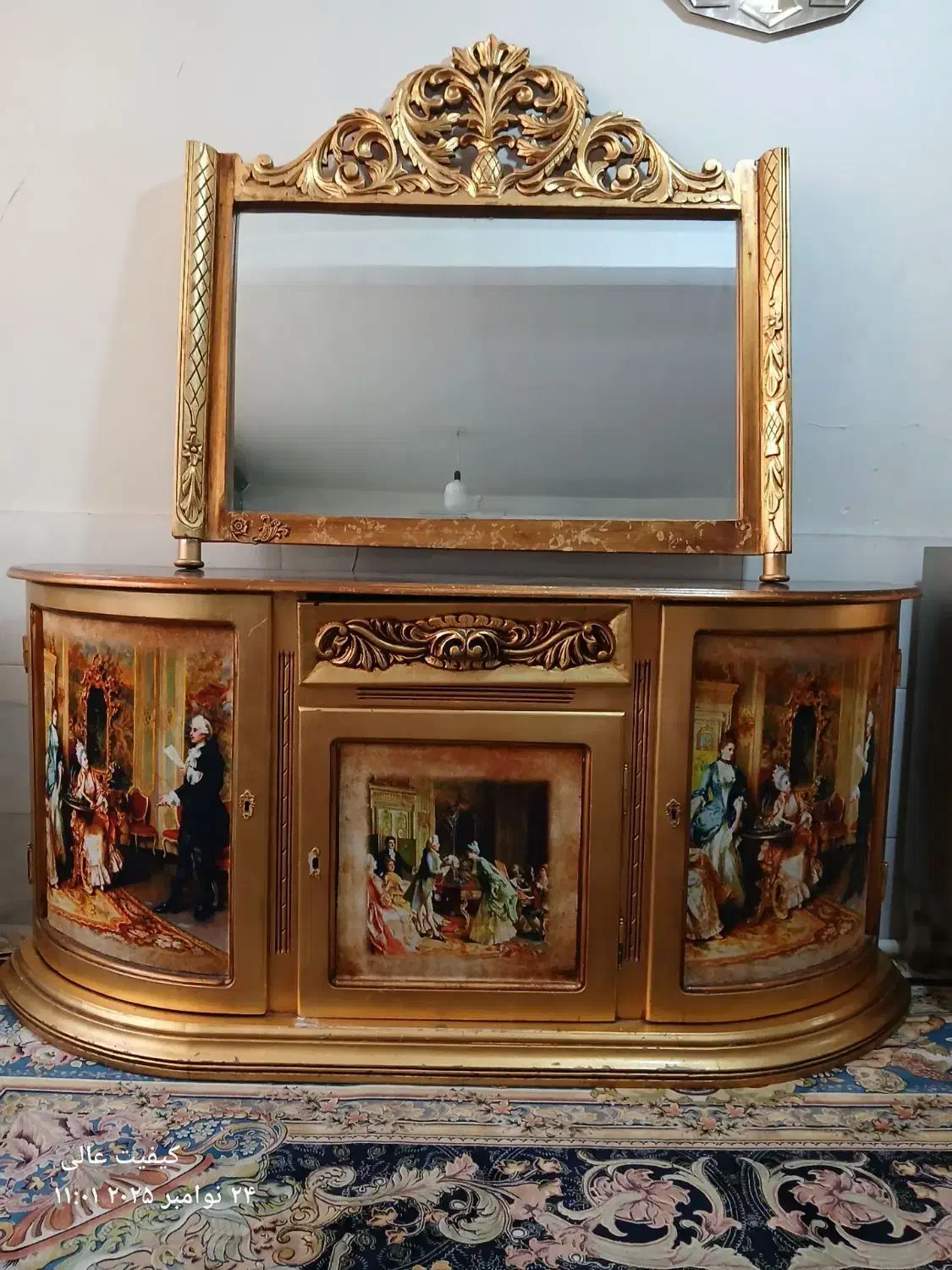 آینه وکنسول|بوفه، ویترین، کنسول|شهریار, شهرک بهاران (ویره)|دیوار