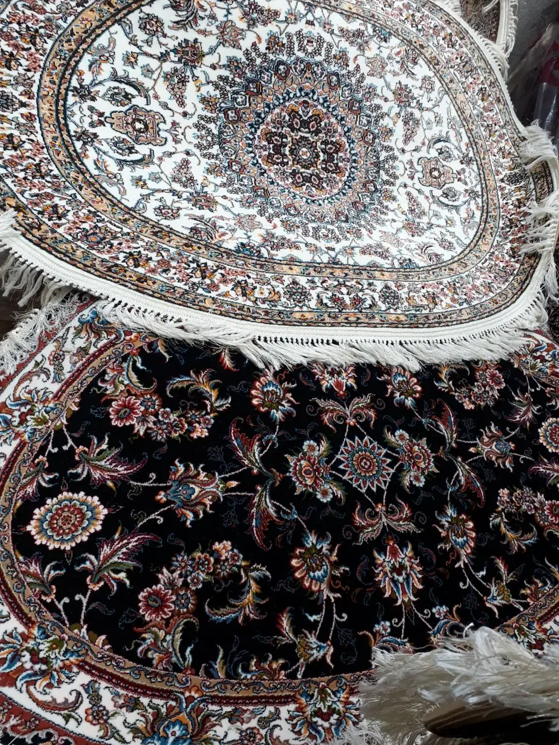 فرش آشپزخانه بیضی طرح افشان اکریلیک۱×۱/۵ سایز|فرش|تبریز, |دیوار