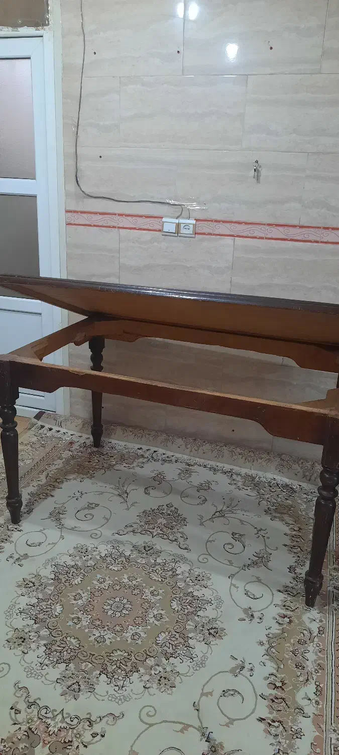 میز۶نفر چوب گردو مناسب(مطالعه خیاطی غذاخوری)|میز و صندلی غذاخوری|شوش, |دیوار