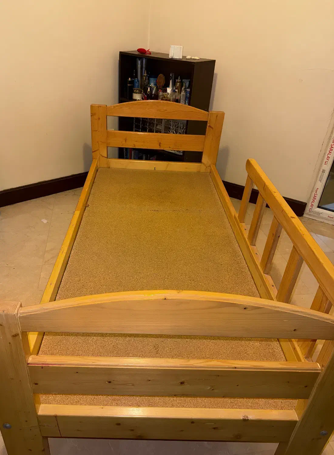 تخت خواب تمام چوب سفارشی به همراه تشک|تخت و سرویس خواب|تهران, تجریش|دیوار