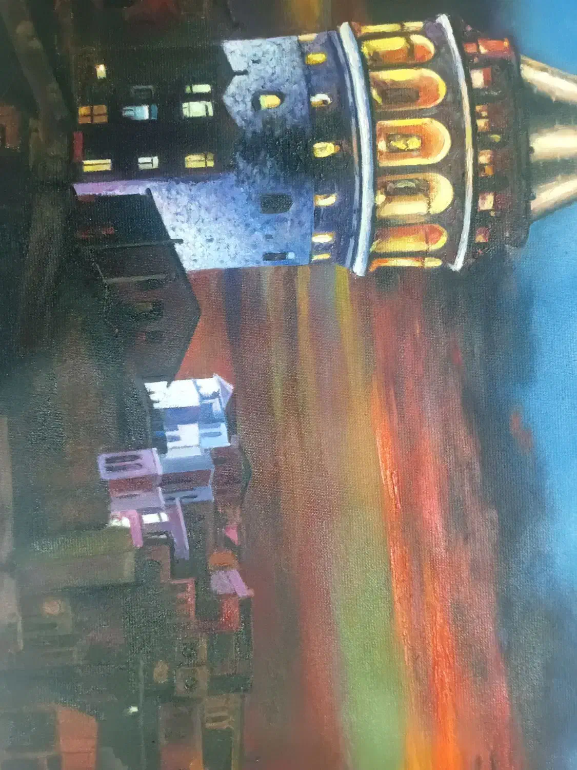 برج  گالاتا  استانبول(رنگروغن روی بوم)|تابلو، نقاشی، عکس|تبریز, |دیوار