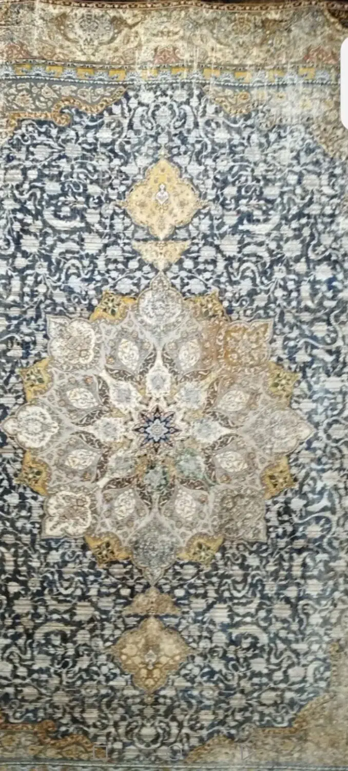 قالی ابرشیم|فرش|کرمان, |دیوار