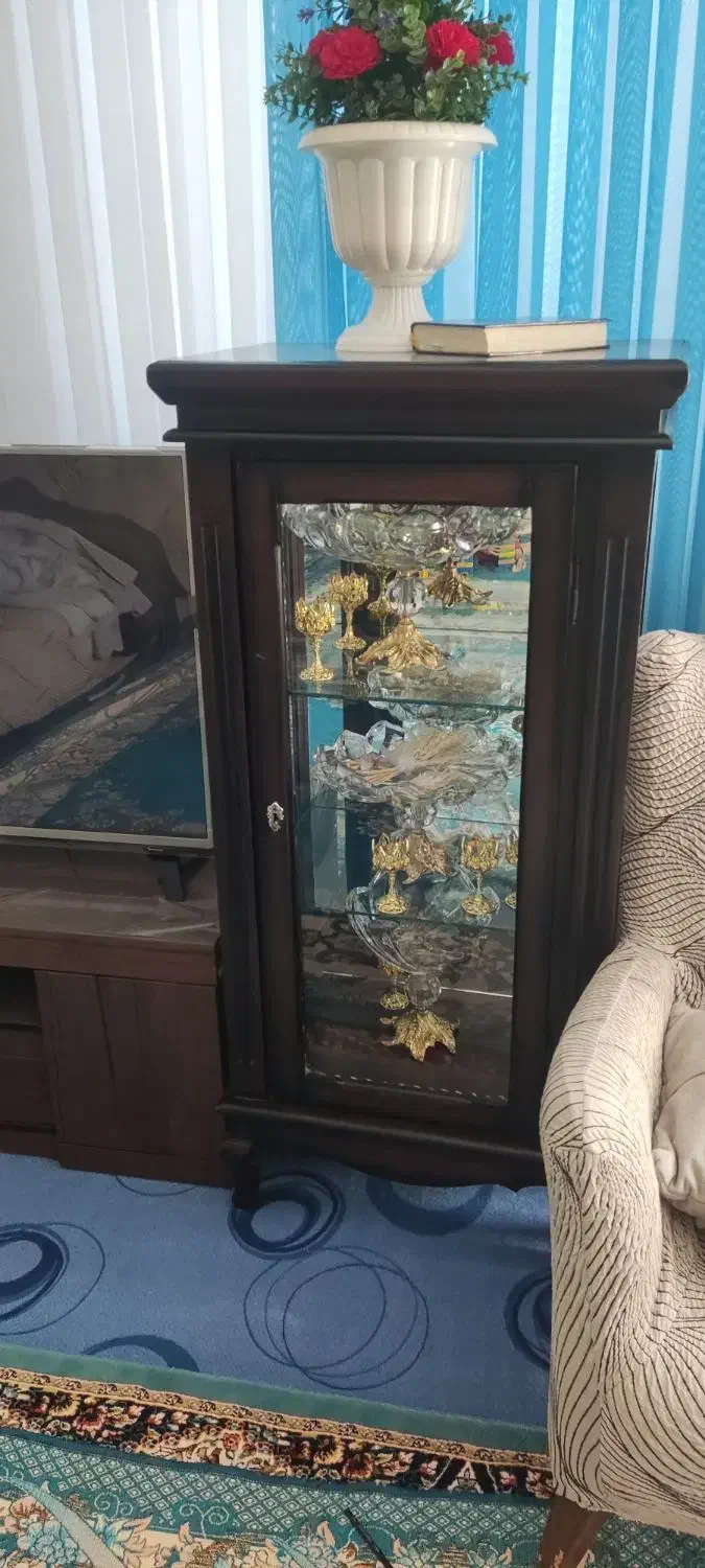 بوفه و میز تلویزیون و آینه شمعدون|بوفه، ویترین، کنسول|میانه, |دیوار