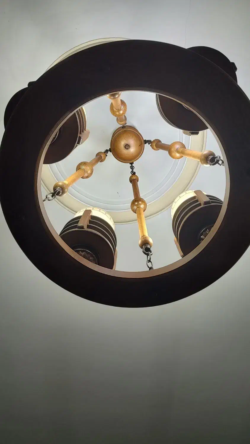 دو عدد لوستر چهار شاخه چوبی|لوستر و چراغ آویز|اندیشه, شهرک المهدی|دیوار