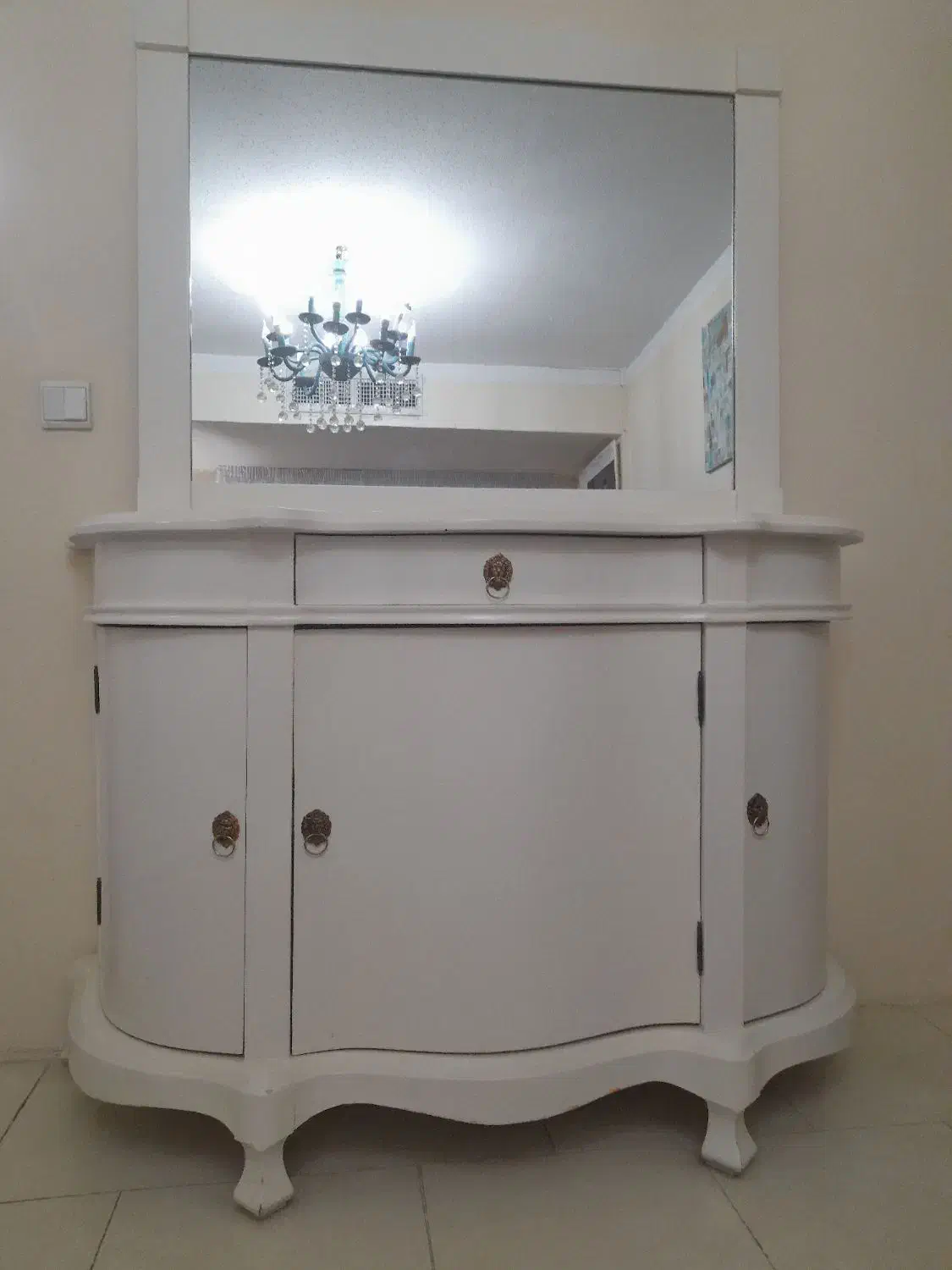 میز نهارخوری وآینه کنسول چوبی و آینه قدی|میز و صندلی غذاخوری|پرند, فاز ۶|دیوار