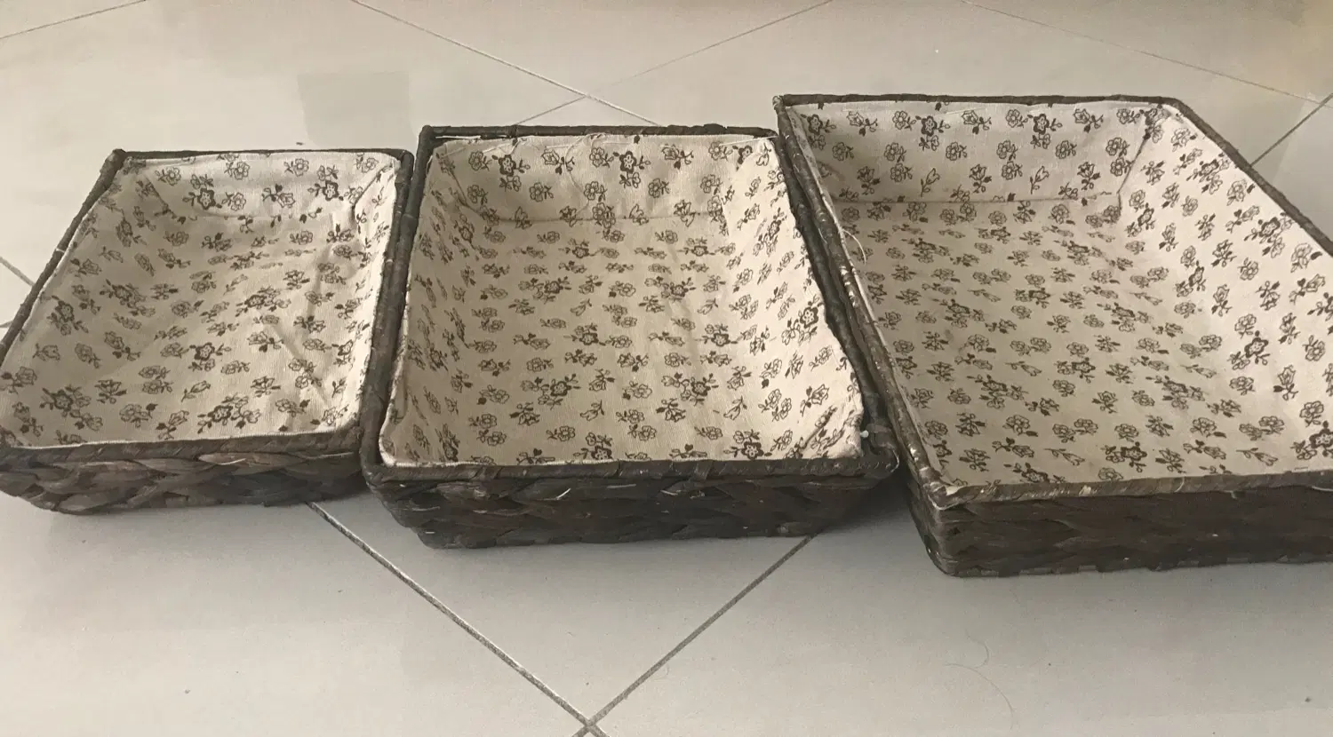 ست سبد حصیری سه تکه(سبدنان وسبزی و..)|ظروف نگهدارنده، پلاستیکی، یکبارمصرف|تهران, صادقیه|دیوار