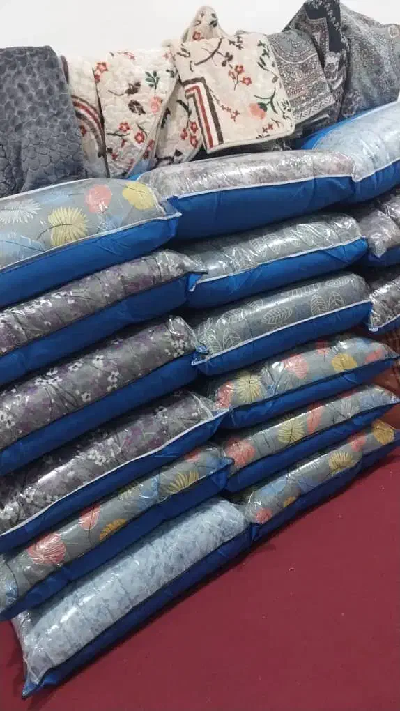 بالشت الیاف لوله ای جفتی ۲۰۰و۴گوش جفتی ۱۴۰|رختخواب، بالش، پتو|کرخه, |دیوار