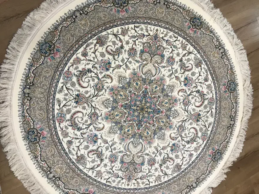 قالیچه گرد ۱/۵ متر ستاره کویر یزد|فرش|تهران, توحید|دیوار