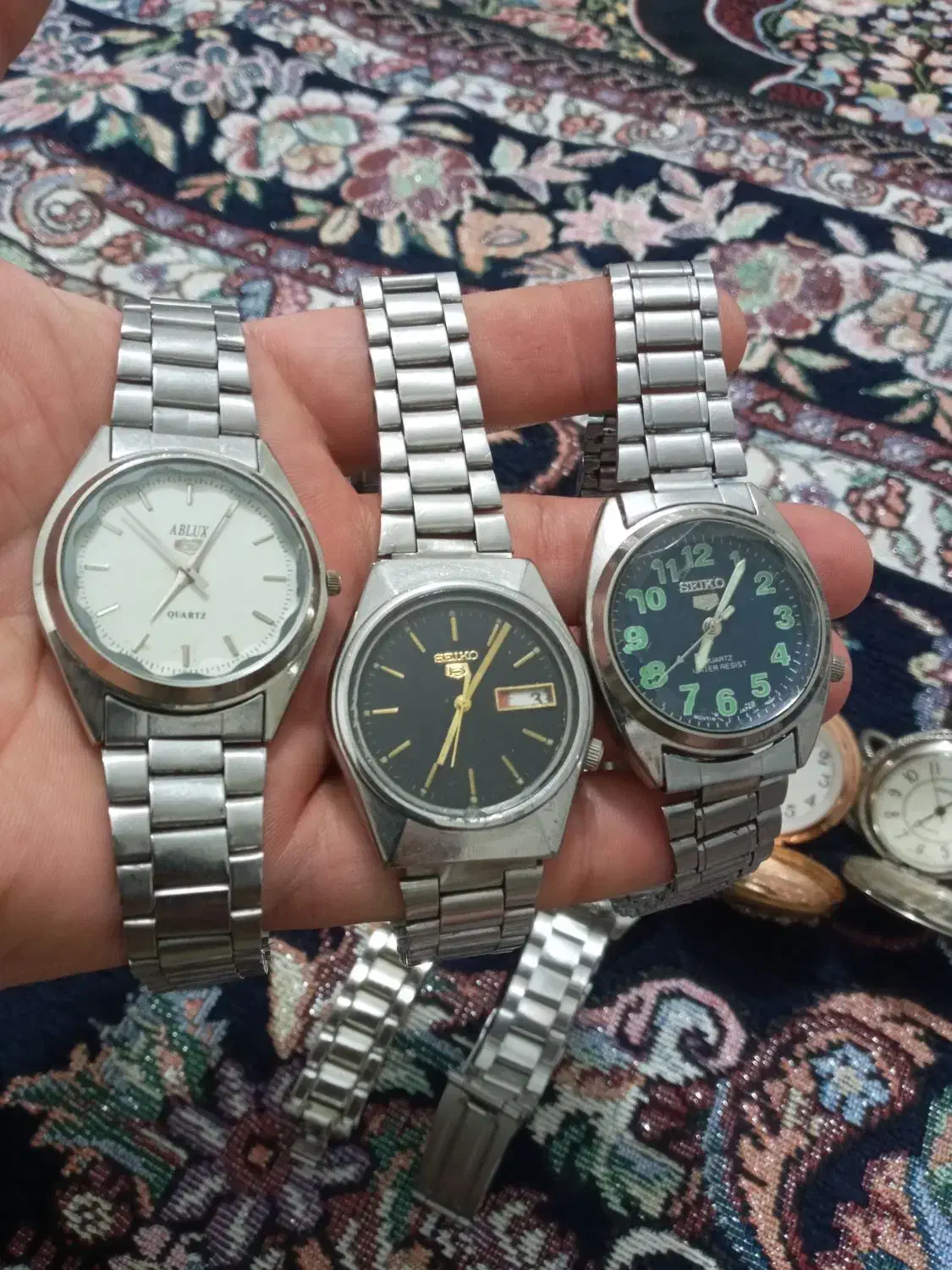 ساعت سیکو پنج باطری خور قدیمی  سالم‌|کلکسیون اشیاء عتیقه|کهریزک, |دیوار