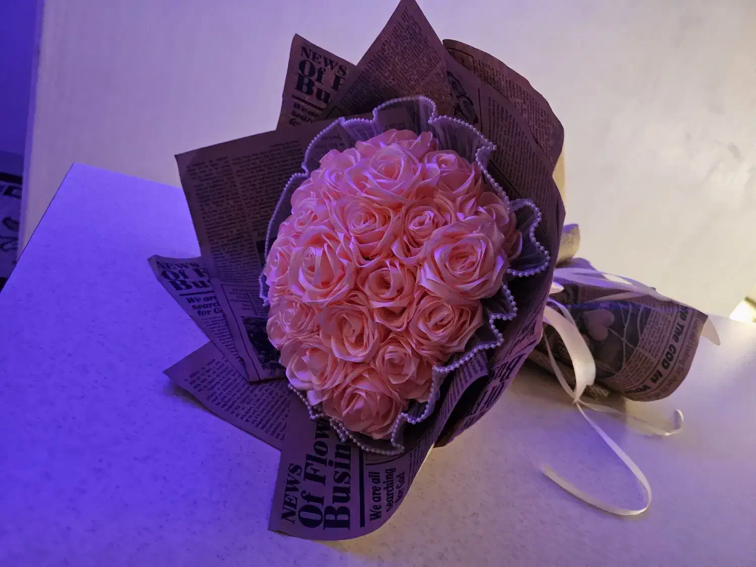 دسته گل های رز روبانی، گل های ماندگار|گل مصنوعی|پردیس, فاز ۱|دیوار