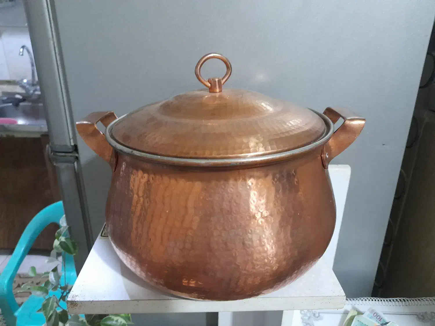 قابلمه مسی  نو|ظروف پخت‌وپز|مشهد, نوده|دیوار