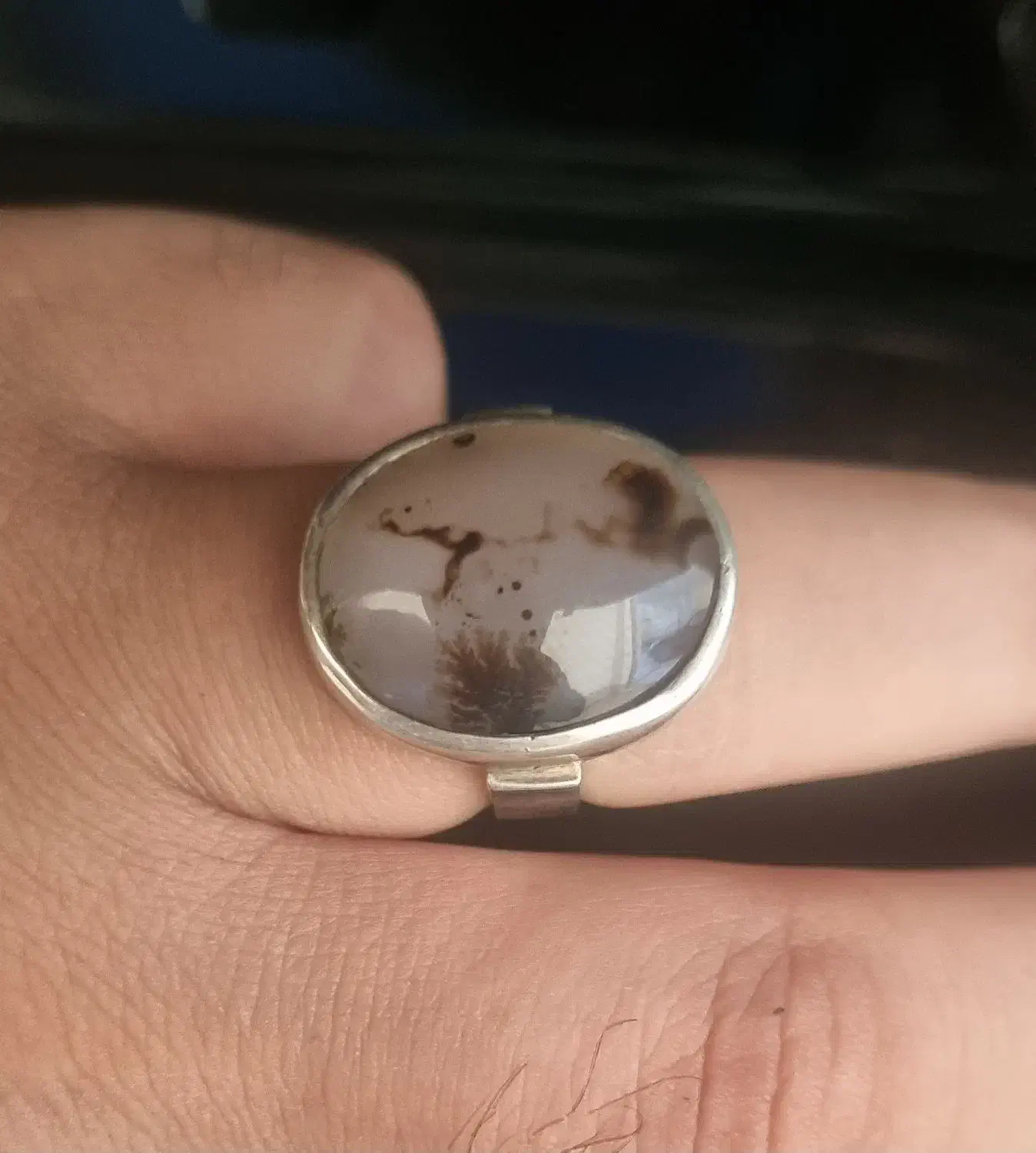 انگشتر شجر مسور قدیمی نقره|کلکسیون اشیاء عتیقه|کوچصفهان, |دیوار