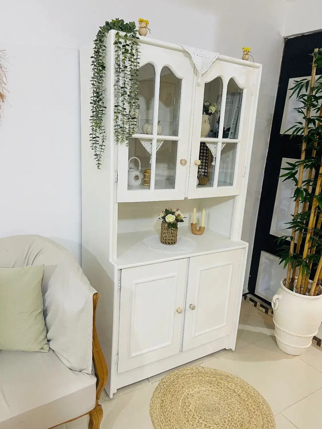 کمد کتابخانه ویترین کافی بار چوب گردو اصل|بوفه، ویترین، کنسول|هشتگرد, شهرک اداری|دیوار