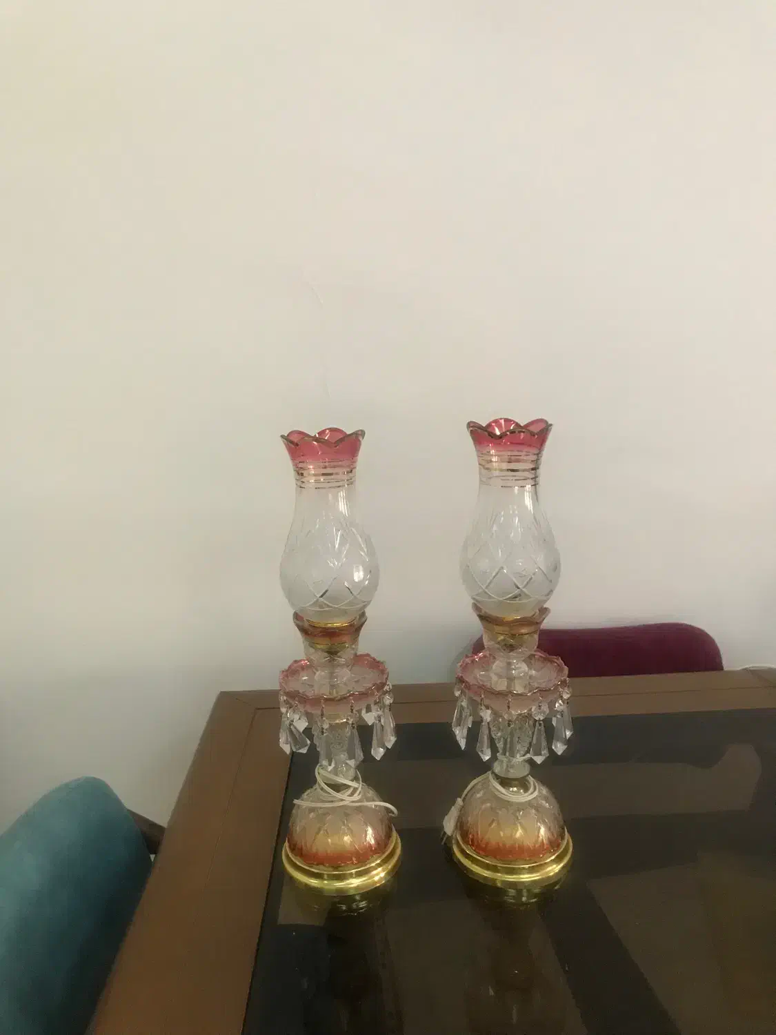 شعمدان کریستال لاله|چراغ خواب و آباژور|تهران, سازمان آب|دیوار