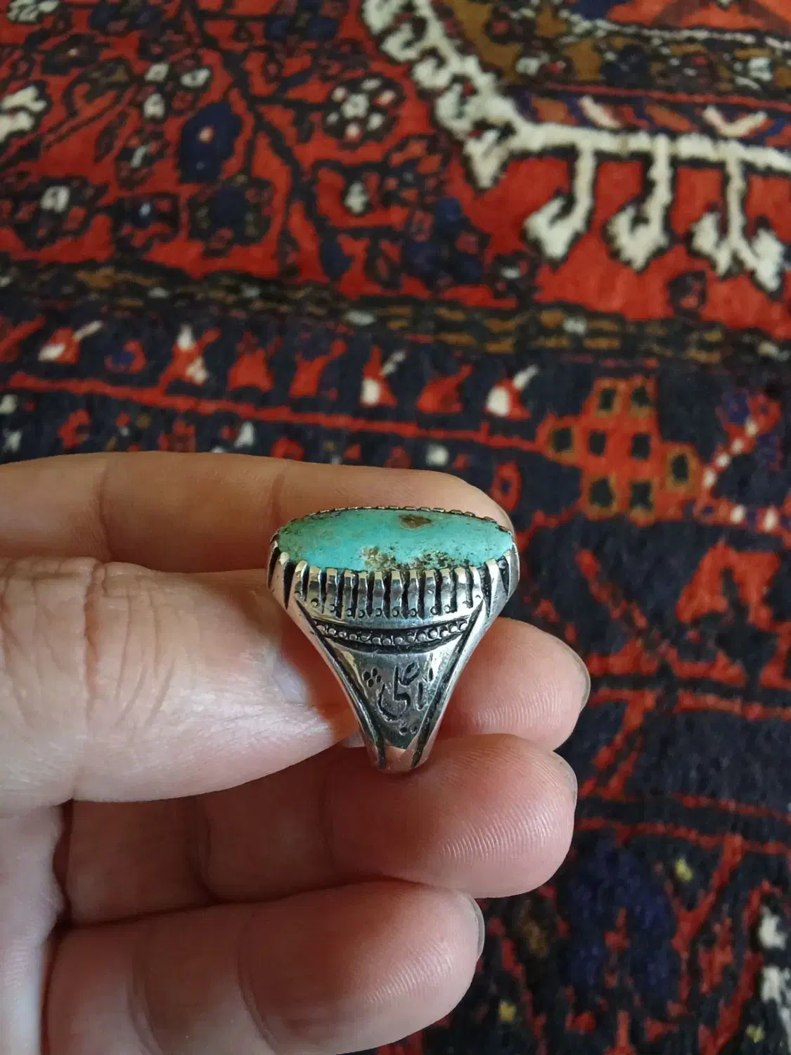انگشتر نقره فیروزه|جواهرات|اهر, |دیوار