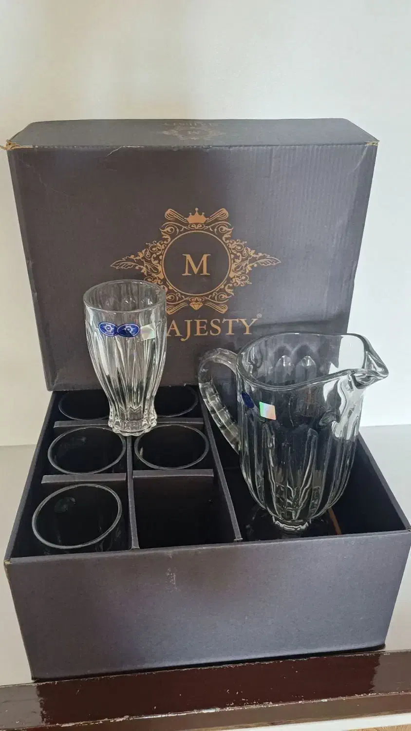 پارچ و لیوان نو و آکبند|ظروف سرو و پذیرایی|قیدار, |دیوار