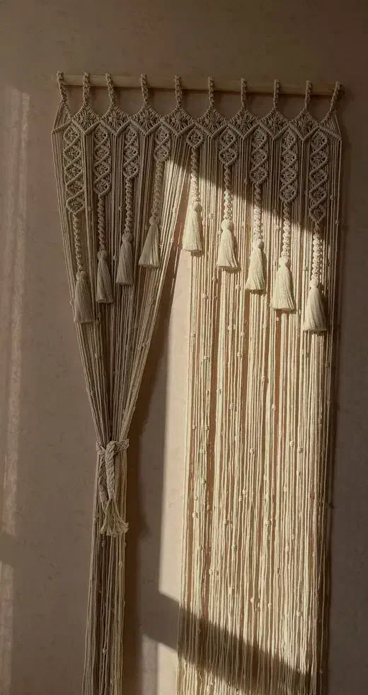 مکرومه|پرده، رانر، رومیزی|مشکیندشت, |دیوار