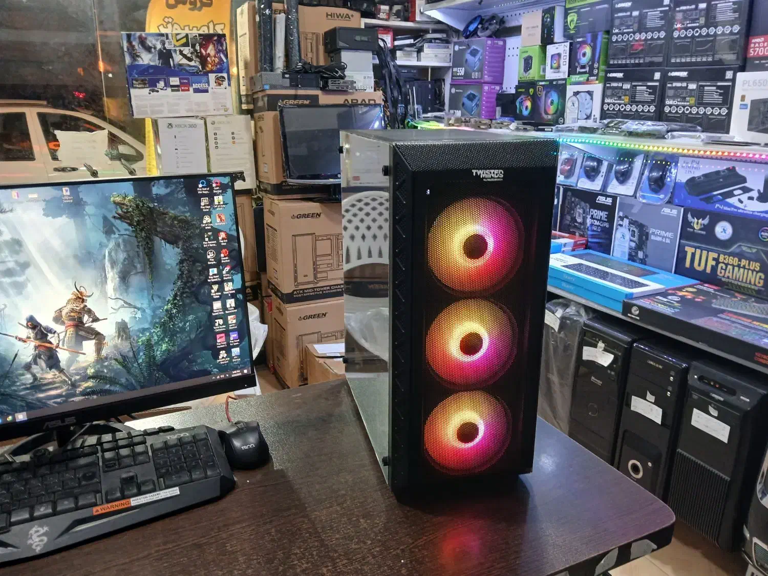 کیس2k گیمینگ Rtx3070 asus shark|رایانه رومیزی|رشت, باهنر|دیوار