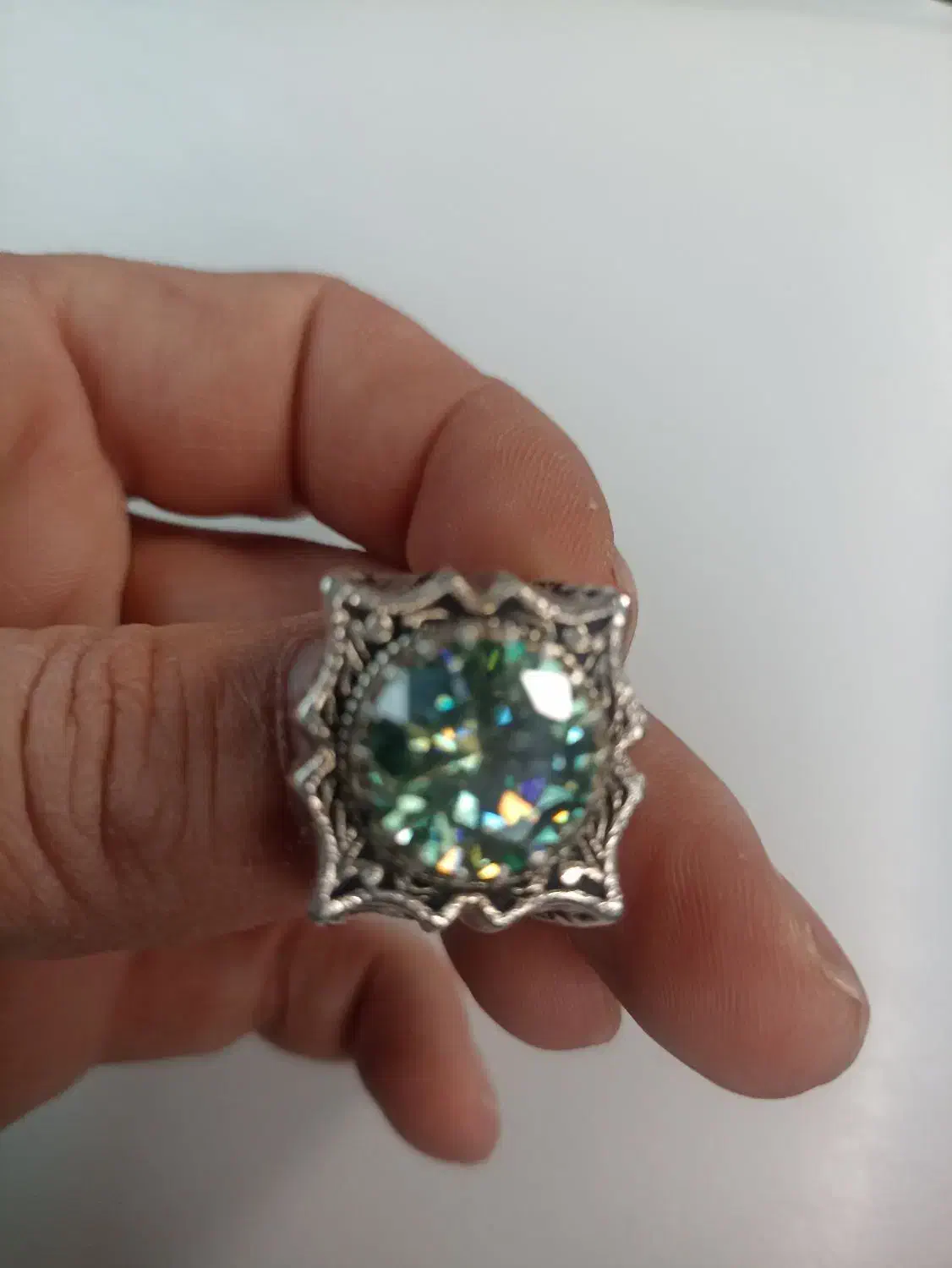 انگشتر نقره سنگین با سنگ امیتیس|جواهرات|فردیس, فردیس|دیوار