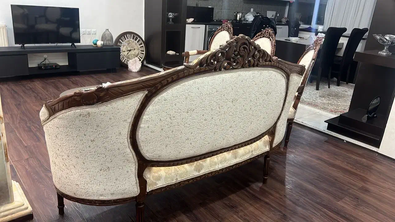 مبل سلطنتی ۸ نفره|مبلمان خانگی و میز عسلی|مهاباد (آذربایجان غربی), |دیوار