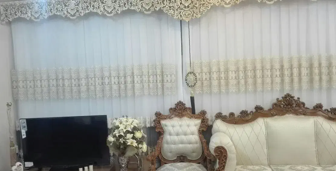 پرده ترک  لوکس همراه آرک و آویز|پرده، رانر، رومیزی|اصفهان, سرچشمه|دیوار