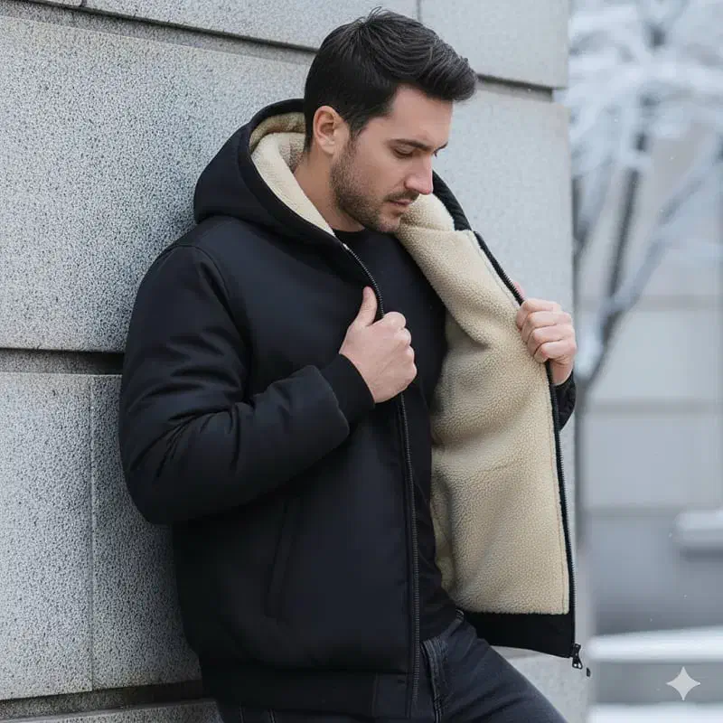 کاپشن مردانه مشکی داخل تمام خز مدل adidas|لباس|تهران, جوادیه|دیوار