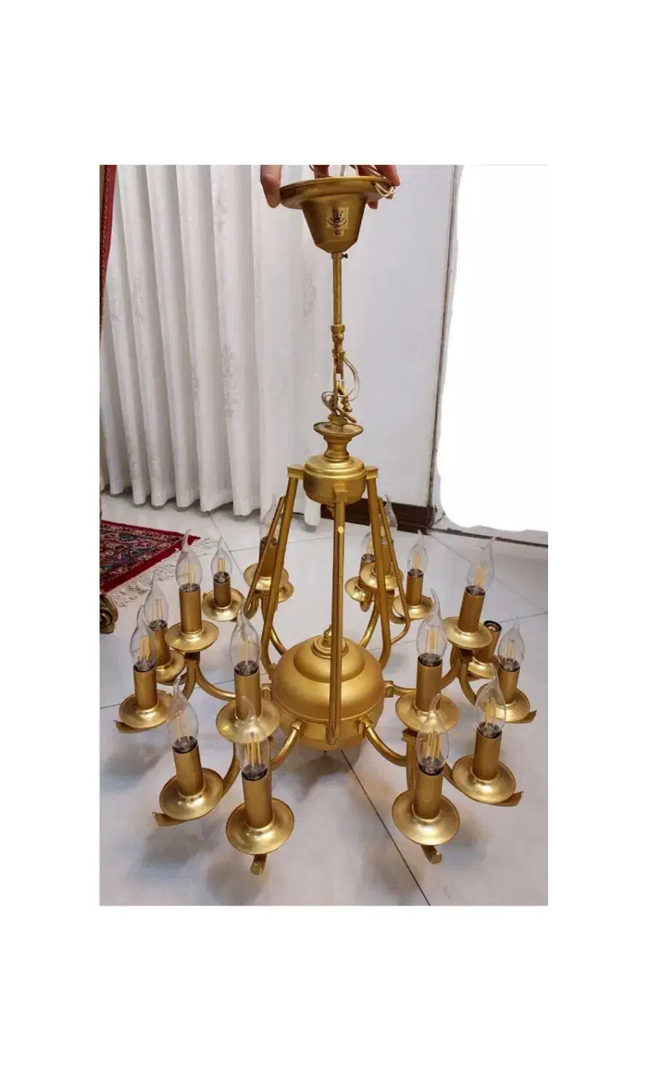 لوستر آبکاری طلا )المهدی|لوستر و چراغ آویز|ورامین, ورامین|دیوار