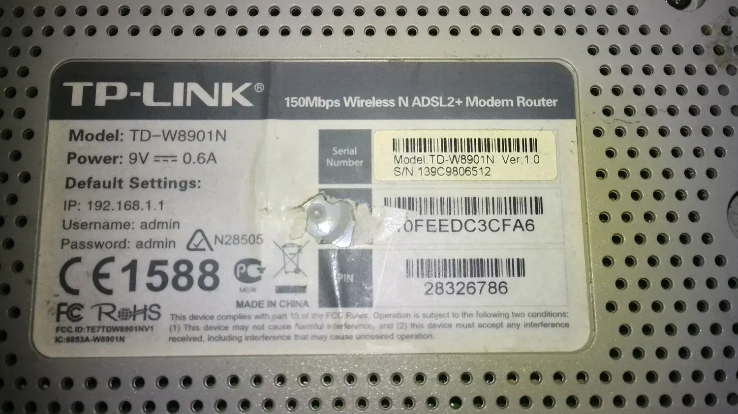 مودم ADSL-TD-W8901N|مودم و تجهیزات شبکه|تهران, شهرک فردوس (حسینی)|دیوار