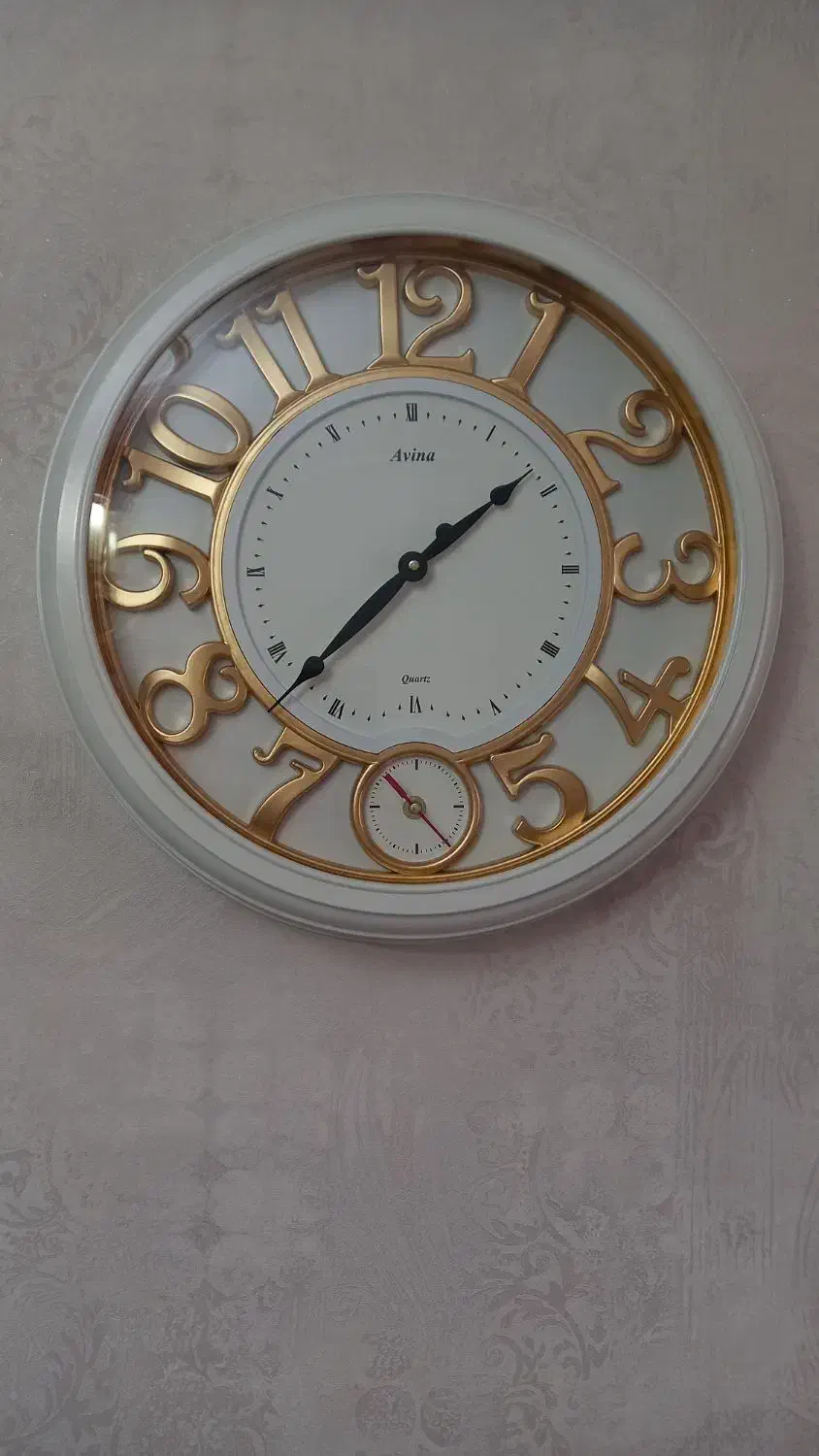 ساعت دیواری سفید بی صدا|ساعت دیواری و تزئینی|شهریار, شهرک وائین|دیوار