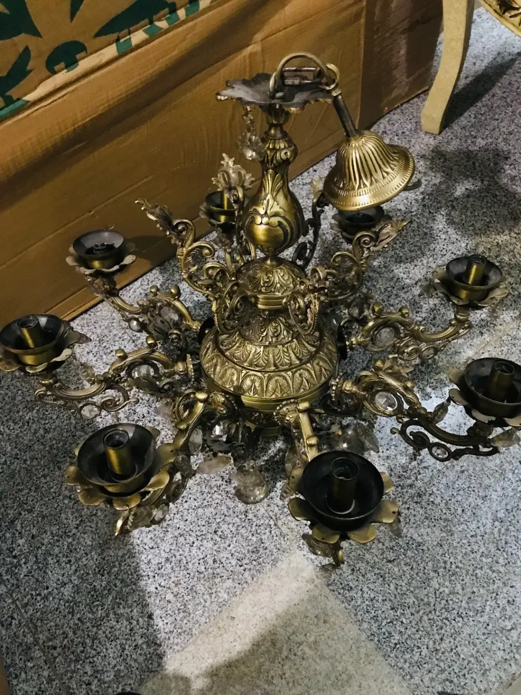 لوستر تمام برنج سنگین با گارانتی ۱۰ساله|لوستر و چراغ آویز|تهران, نظامی گنجوی (توانیر)|دیوار