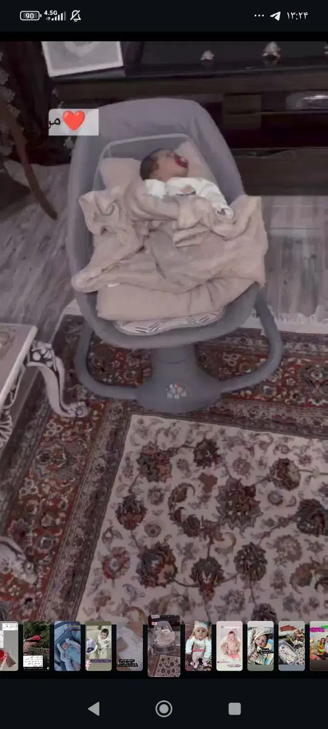 نی نی لای برقی برند ماستلا|اسباب و اثاث بچه|آستارا, |دیوار