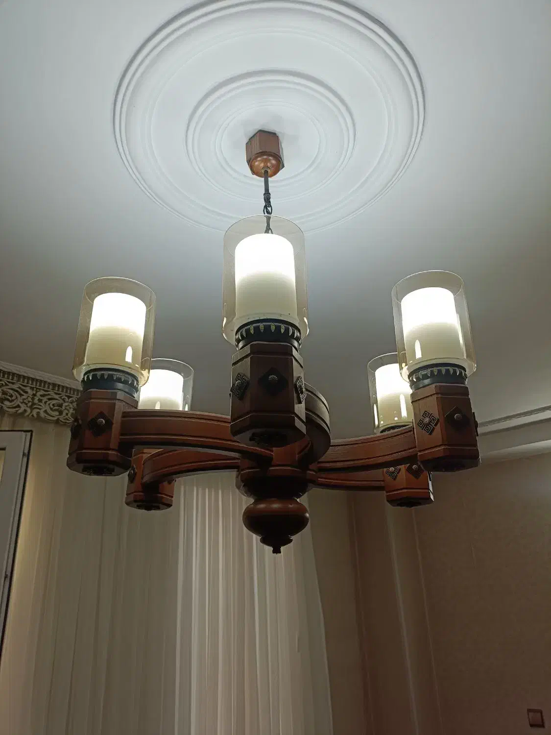 لوستر چوب سالم|لوستر و چراغ آویز|کرج, کرج نو|دیوار