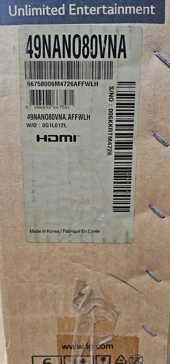 تلویزیون ۴۹ اینچ ال جی ( ساخت کره )|تلویزیون و پروژکتور|بندر ماهشهر, |دیوار