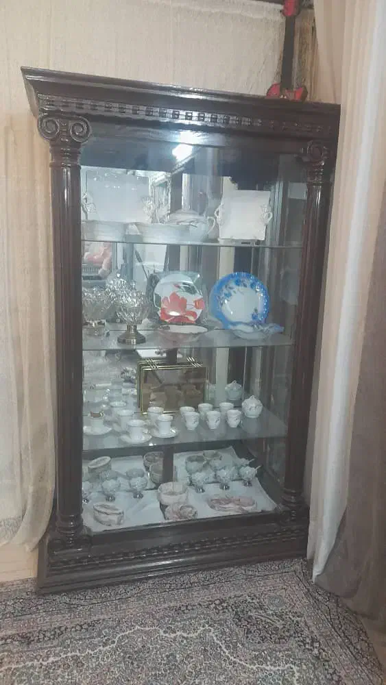 بوفه چوب گردو|بوفه، ویترین، کنسول|بم, |دیوار