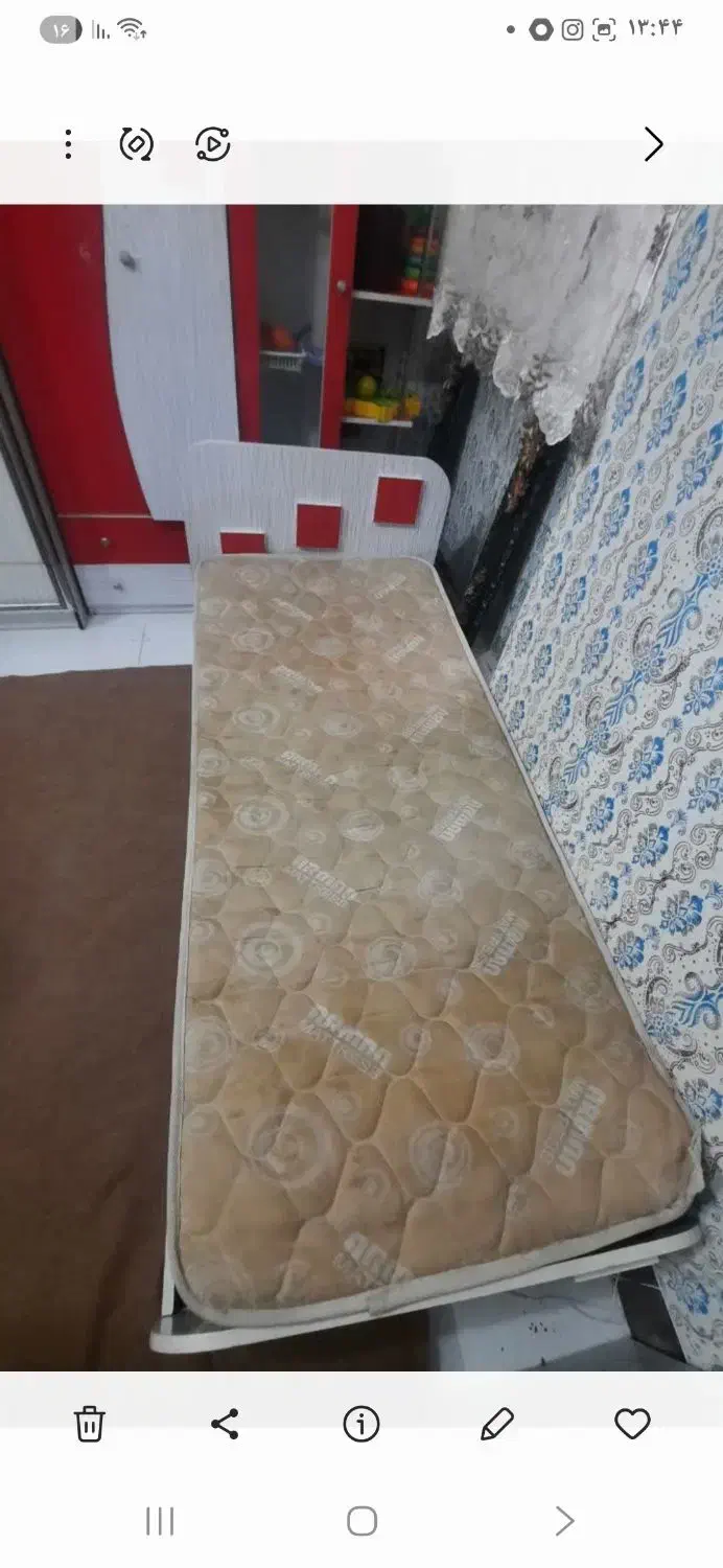 سرویس نوزاددرحدنو کمد وتخت ۳۵۰۰میلیون|تخت و سرویس خواب|یزد, |دیوار