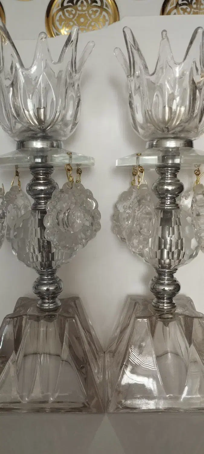 ست شمعدان کریستال طرح کلاسیک|صنایع دستی و سایر لوازم تزئینی|نیشابور, امام خمینی|دیوار