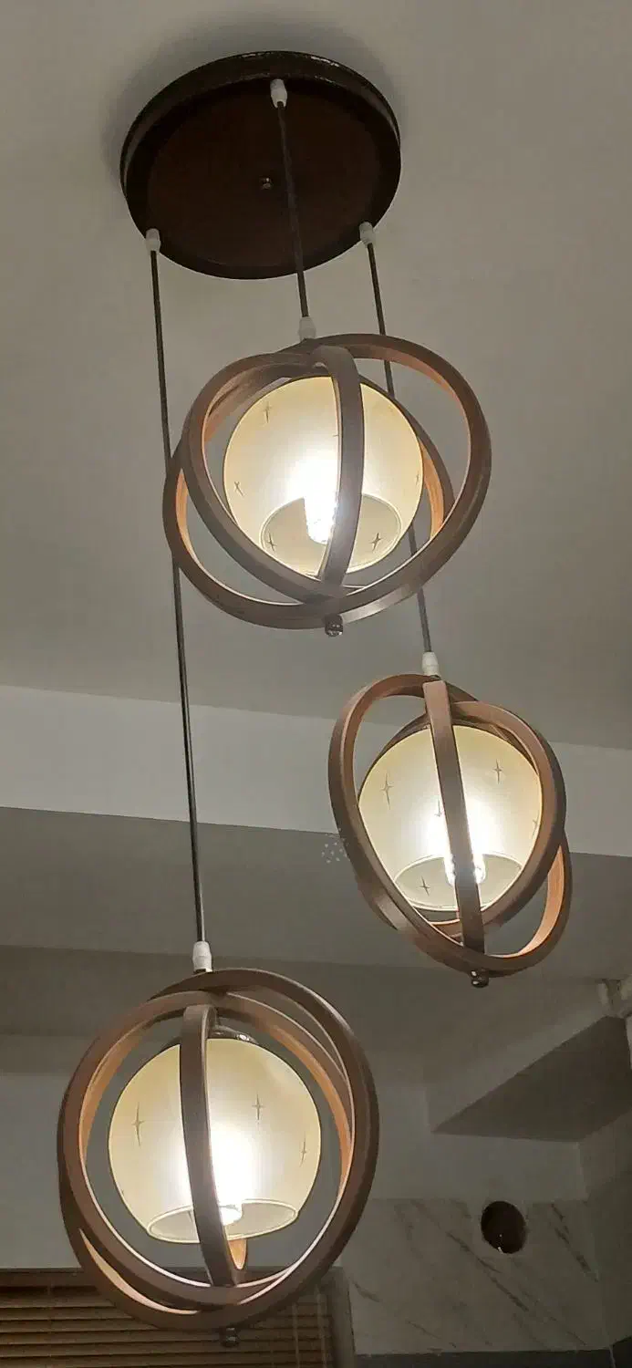 لوستر چوبی|لوستر و چراغ آویز|قزوین, |دیوار