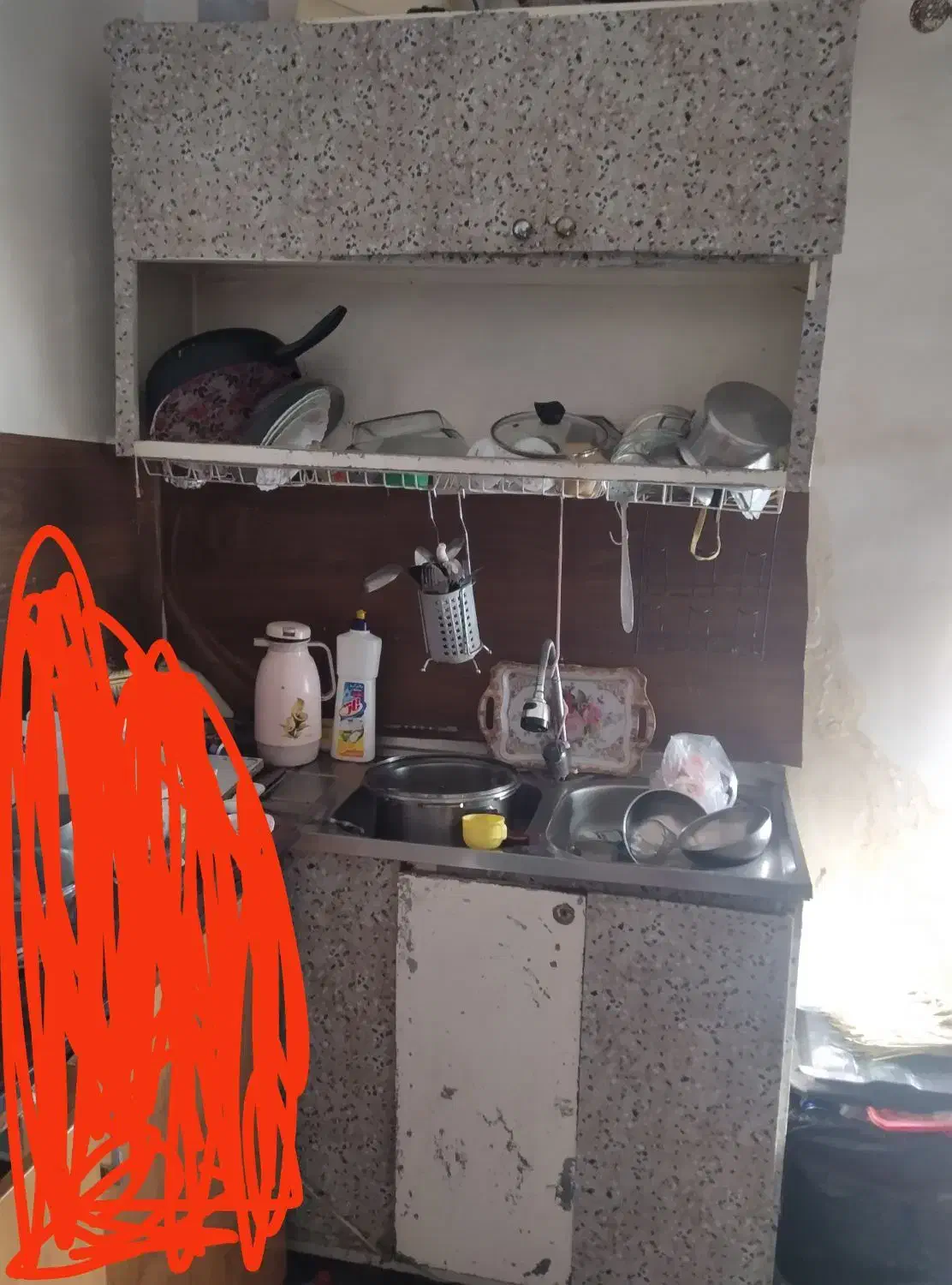 ظرفشور وابچک|آب‌چکان و نظم‌دهنده ظروف|بم, |دیوار