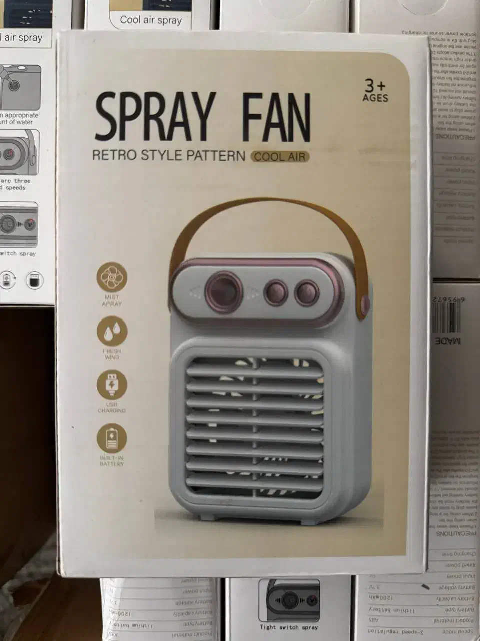 پنکه مه پاش شارژی|کولر آبی|بم, |دیوار